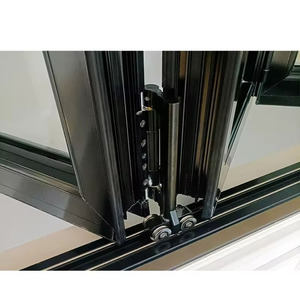 Cocina comercial Ventana de acordeón plegable Aleación de aluminio Ventanas plegables al aire libre superior/inferior Diseño gráfico vertical Exterior - Product Image 4