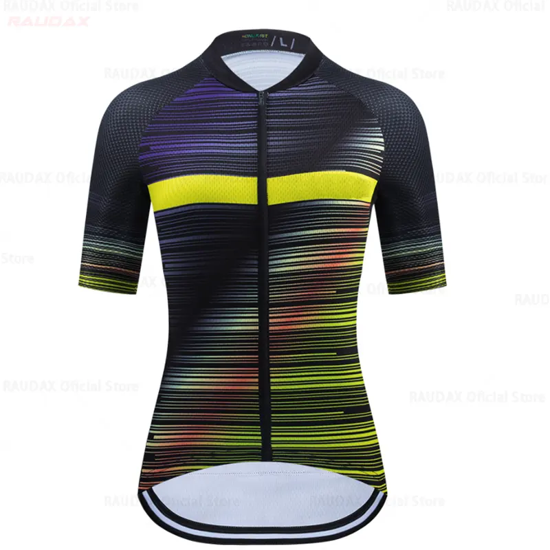 เสื้อเจอร์ซี่ปั่นจักรยานระบายอากาศได้ดีของผู้หญิง,เสื้อผ้าใส่ปั่นจักรยานแห้งเร็วเสื้อไตรกีฬาฤดูร้อน