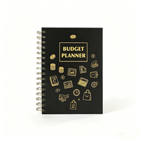 Planificateur de budget personnalisé, défi d'épargne hebdomadaire et mensuel, journal spirale, budget personnel, familial, richesse, carnet noir
