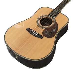 Wholesale/Custom D50 Spruce <b>Top</b> Acoustic Guitar Fretboard Mahogany Neck 22 Frets Real Flower Inlay Travel-Friendly F/S - Product Image 1