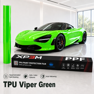 ฟิล์มใสกันรอยรถยนต์ XP3M Viper Green OEM Gloss TPU สีเขียวเงา หนา 7.5 มิล ซ่อมแซมตัวเองได้ ป้องกันรอยขีดข่วน ป้องกันสีเหลือง พร้อมช่องระบายอากาศ - Product Image 1