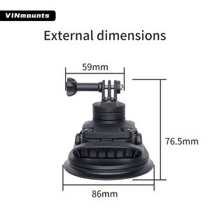 Base de ventosa para soporte de cámara VINmounts, compatible con GoPro Hero, VIN-B-XP3 - Product Image 2