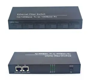 Wanglink Media Converter 10/100 Мбит/с 6 SC волоконно-оптический порт + 2*10/100 м RJ45 коммутатор Ethernet