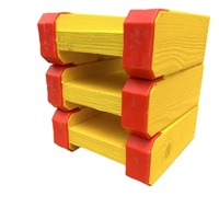 Poutre en bois H20 de 3,6 m avec revêtement plastique rouge, poutre H20 en bois d'occasion à vendre, coffrage en poutre H20 en bois