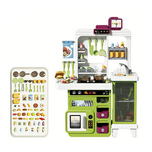 Children Pretend <b>Kitchen</b> Cooking Toy Suite Stove Refrigerator Shelf Storage Imagination Nurturing Indoor Pleasure - Product Image 1