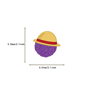 50 autocollants One Piece Luffy Fruit du <span class=keywords><strong>Diable</strong></span>, autocollants en vinyle imperméables pour ordinateur portable, skateboard, bagages - Product Image 5