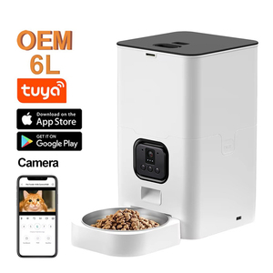 OEM 6L Otomatik Evcil Hayvan Besleyici, Kameralı, Tuya Uygulaması Kontrolü, Çift Yönlü Ses, Kedi Köpek Kuru Mama Dağıtıcısı, Wifi Akıllı Evcil Hayvan Besleyici, Kameralı - Product Image 1