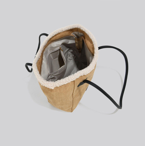 批发新款时尚大容量仿麂皮涤纶便携秋季女士手提包挂件单肩斜挎包 - Product Image 4