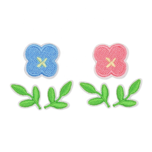 衣服用カスタムポリエステル糸刺繍3Dフラワーパッチアイロン服パッチロゴ装飾付き - Product Image 1