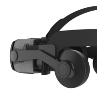 Casque VR SHINECON avec support panoramique, grand écran IMAX, vision 3D, lunettes VR avec écouteurs, casque VR cool et confortable