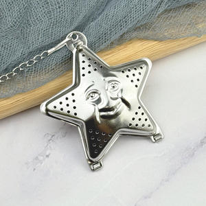Accesorios para Té de Grado Alimenticio, Colador de Acero Inoxidable en Forma de Estrella con Rostro Humano, Infusor de Hierbas y Especias - Product Image 6