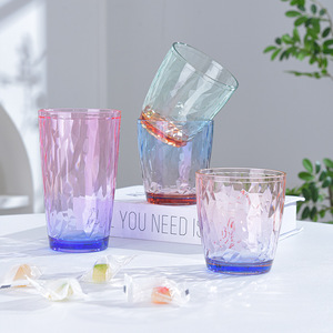 <span class=keywords><strong>Gobelet</strong></span> en <span class=keywords><strong>plastique</strong></span> PC <span class=keywords><strong>imitation</strong></span> verre cristal dégradé bicolore, couleur unie, été 2024 - Product Image 4
