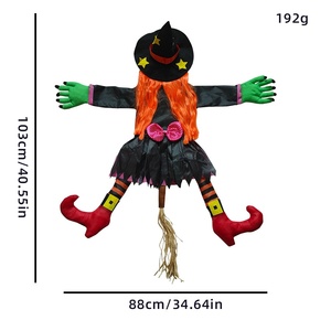 DAMAI Flying <b>Witch</b> Hitting Tree Halloween Decoration Hanging <b>Witches</b> Outdoor <b>Decor</b> for Haunted House Prop Porch Yard Tree <b>Decor</b> - Product Image 6