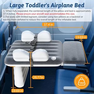 Inflatable Toddler Airplane <b>Bed</b> <b>Portable</b> Travel Airplane Footrest <b>Bed</b> with Safety Belt - Product Image 2