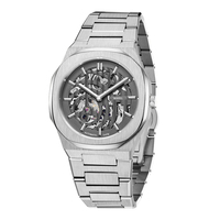 Montre automatique personnalisée de luxe en acier inoxydable squelette montres pour hommes 5 atm étanche montre pour hommes mouvement automatique