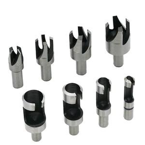 Yili Plug Cutting Bits 45 Steel Forstner Drill Bit Round Shank Woodworking Drilling <b>Tool</b> - Product Image 2