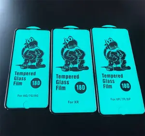 2023 pour iphone 6 7 8 x xr xs max nouveau verre 18D Kingkong verre non cassé gel de silice bord protecteur d'écran