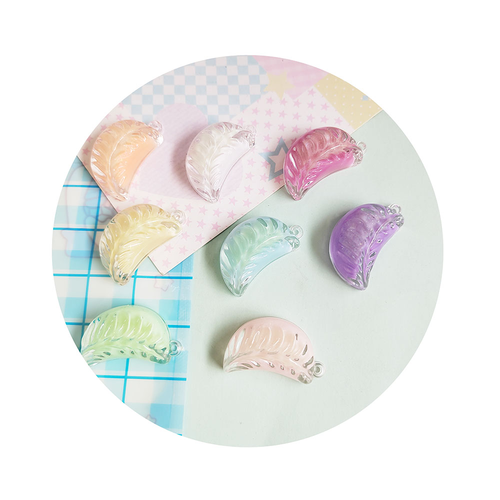 中国の工芸品 カワイイクリア餃子樹脂ペンダントビーズ穴付き中国の旧正月