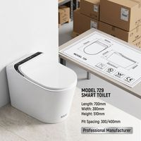 WC intelligent en céramique japonais avec siège chauffant et télécommande, bidet automatique à poser au sol avec chauffage du siège