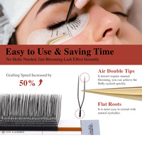 Extensions de cils NAGARAKU 2D en forme de U, volume intense, bouquets pré-faits, cils super doux, pleins et denses