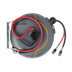 Carrete de manguera de doble tubo para lavado y detallado de coches, con sistema de espuma, pistola de agua de alta presión y vaporizador todo en uno - Product Image 5