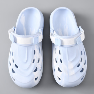 Men's EVA <b>Closed</b>-<b>Toe</b> Sandals 4cm <b>Heel</b> Breathable Color-blocked Beach Shoes - Product Image 4