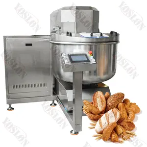 YOSLON Automatic Bakery Equipment 125kg Flour Spiral Mixer Removable Bowl 100kg Dough Kneading Machine With Lifter