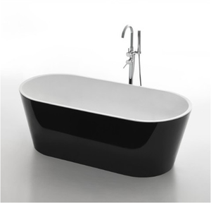 <span class=keywords><strong>Baignoire</strong></span> autoportante moderne en acrylique écologique avec 1 jet, design portable pour 1 à 2 personnes, accessoire <span class=keywords><strong>de</strong></span> vidange inclus - Product Image 2