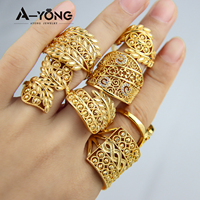 Bague en zircone en forme de feuille d'arbre pour femme, en plaqué or 18k, vente en gros