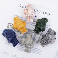 Cristal naturel Père Noël Guérison Craving Crafts Quartz Jade Père Noël pour la décoration de la maison