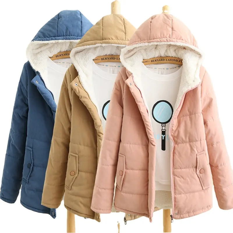 YiXin Women Jackets And Coats 2022 Fashion High Quality Plain Hooded Warm Winter Coats For Ladies Women