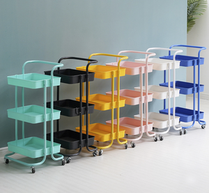Modern Design PP Storage Organizer <strong>Trolley</strong> Rolling Utility Organizer Rack 3 Tier Storage Utility <strong>Cart</strong> for Bathroom Kitchen - Product Image 1