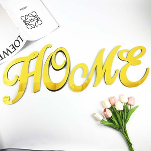 Hot Selling 3D DIY Mirror Acrylic <strong>Wall</strong> <strong>Stickers</strong> 26 English Italian Alphabet Letters UV Printed for Company <strong>Name</strong> or Shop Logo - Product Image 5