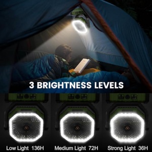 20000mAh <b>Battery</b> <b>Operated</b> Portable Fan with LED Light Hook Four Speeds Remote Control Table Installation-for Desk Camping Fan - Product Image 5