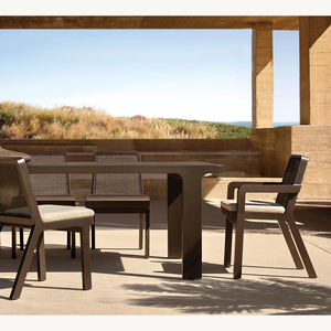 Ensemble table et chaises de <span class=keywords><strong>jardin</strong></span> en aluminium au prix d'usine, imperméable et résistant au soleil, rend les repas en plein air dans la cour délicieux - Product Image 2