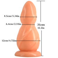 Großer Kürbisförmiger Analplug zur Stimulation der Intimzonen von Männern und Frauen, Erotisches Selbststimulations-Spielzeug für Frauen