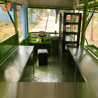 Camion de restauration rapide compact à 4 roues, construction en acier inoxydable, résistant à la rouille, économique, cuisine mobile, moteur 1500W