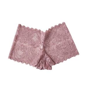 Braguitas tipo bóxer de encaje para mujer, con diseño floral jacquard calado, lencería sexy de puro deseo, tanga de tiro medio de cuatro puntas, transfronterizo - Product Image 5