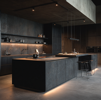 Mobili da Cucina Personalizzati con Installazione a Parete, Dimensioni su Misura per Progetti Interni Residenziali