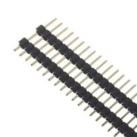 En-tête de broches 2,54 mm, à broches droites, 1x40P, longueur 15/17/19/21/23/25/30 mm, entretoise de carte, rangée simple, double, plastique, cuivre