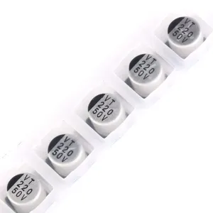 Condensador Electrolítico de Aluminio de Alta Calidad para Montaje Superficial, 50V 220UF, Volumen 10 * 10.5MM, SMD - Product Image 4