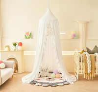Cadeau exceptionnel pour enfants : Coton blanc doux, baldaquin de lit suspendu en forme de château pour chambre d'enfants, pour filles