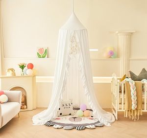 Regalo Eccezionale per Bambini: <span class=keywords><strong>Baldacchino</strong></span> a Forma di Castello in Morbido Cotone Bianco da Appendere al Soffitto per Camera da <span class=keywords><strong>Letto</strong></span> delle Bambine - Product Image 1