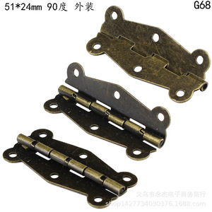 Furniture Hinge 51x24mm Iron 90 Degree Surface Mount Traditional Style <b>Gift</b> <b>Box</b> Hinge G67 68 18 - Product Image 3