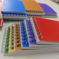 Carnet à spirale mini A7, 80 feuilles, pour enfants et étudiants, notes portables, couverture en PP, fournitures scolaires et de bureau