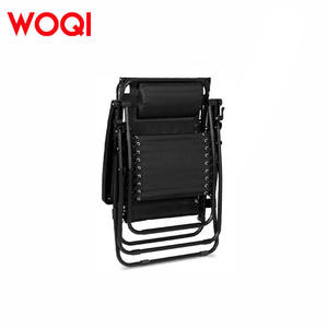 Tumbona plegable Woqi para exteriores, de malla negra, reclinable, con toldo, para piscina, playa y jardín. - Product Image 3