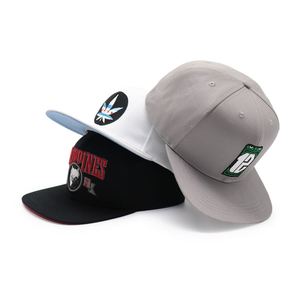 Casquettes de sport à visière plate à 6 panneaux avec broderie personnalisée, logo sur mesure - Product Image 2
