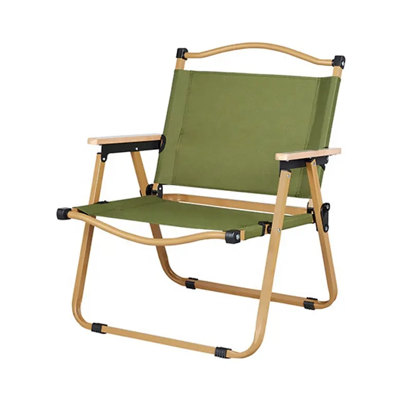 Silla de playa para exteriores, plegable, apilable, de madera, para acampar, ligera, portátil, para picnic, plegable, Kermit