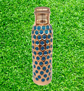 ขวดน้ำทองแดงบริสุทธิ์ทำด้วยมือสำหรับใช้ในยิมออฟฟิศและใช้เดินทางจากผู้ผลิตและผู้จำหน่ายจากอินเดีย - Product Image 1