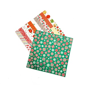 GF nhà máy bán buôn tùy chỉnh in ấn DIY Giáng sinh embellishments trang trí thẻ cổ 12x12 inch sổ lưu niệm giấy gói - Product Image 2